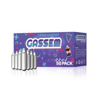 GASSEM 8g Cream Chargers - 50 Pack