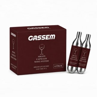 Gassem Argon Gas Capsules Compatible with Wine Preservation Systems 6 Packs
